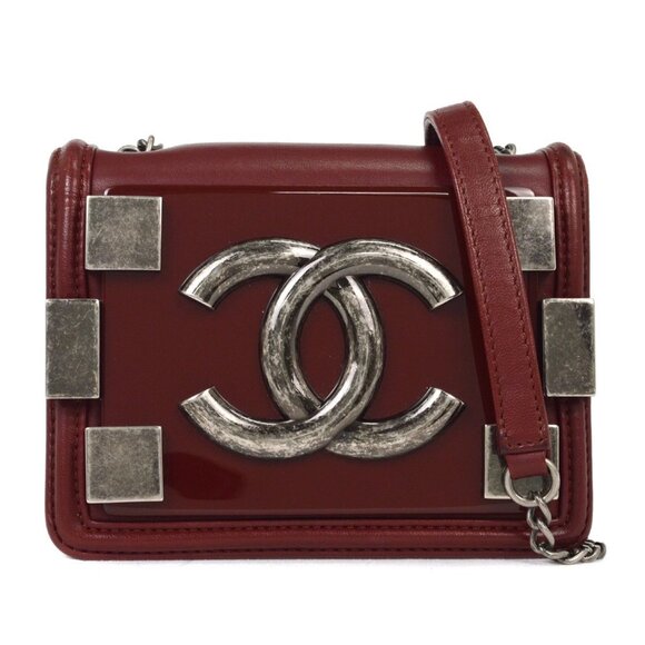 Chanel Bordeaux Boy Brick Lego Shoulder Bag NQ00761 - Picture 1 of 9